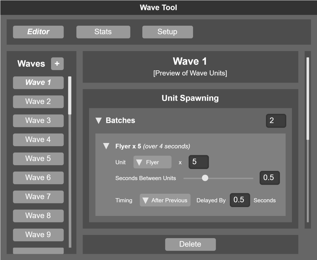 Wave Tool Interface Plan